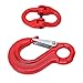Lifting Connector Hook, Alloy Steel 2 Ton Capacity Hook, Red Coated Safety Set with Accessories for Industrial Lifting and Material Handling Applications