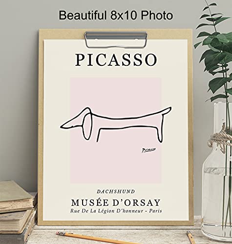 Pablo Picasso Wall Art & Decor - Dog Wall Decor - Mid-Century Modern Room Decor - Abstract Art - Minimalist Wall Decor - Line Art Wall Decor - Gallery Wall Art - Museum Posters - Art Gifts For Women #TOP3
