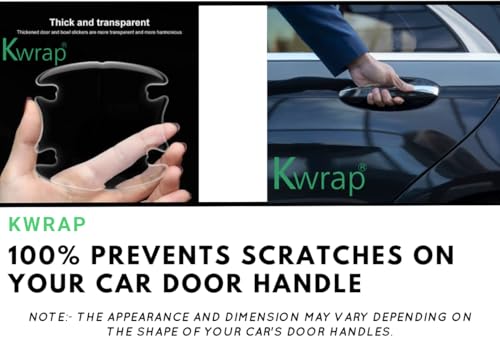 Image of Car Door Handle Scratches Guard Protector Transparent PU Sticker Set of 4 Pcs Compatible with E Vitara /Grand Vitara /Hyryder