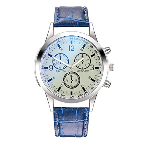 Graceyo Herrenuhren, Luxus Herren Uhren Quarz Herrenuhr, Edelstahl Digital Casual Armbanduhr, Wasserdichter Uhr für Herren, Männer Quarzuhr Watch mit Ledergürtel