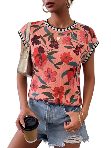Image of Cap Sleeve Sweater Tops for Women 2026 Knit Summer Sleeveless Tank Vest | Slim Fit, Trendy Color Block, Soft, Skin-Friendly, Strechy, Lightweight, Breathable, Casual Daily Wear