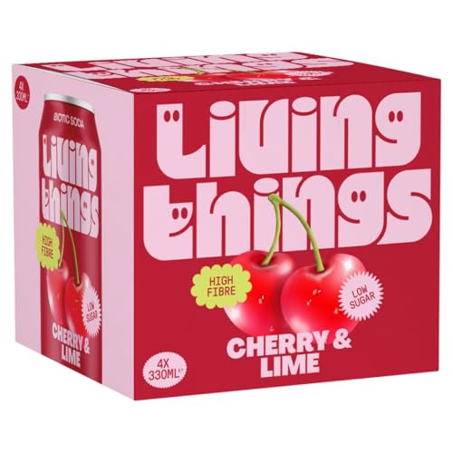 Living Things Cherry & Lime Prebiotic Soda 4 x 330ml