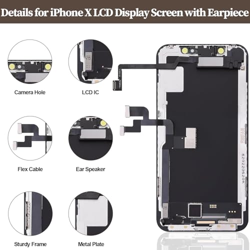 Écran iPhone X cassé résolu avec cet afficheur tactile complet pré-assemblé - 2