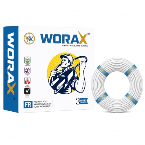 Image of WORAX 0.75 sqmm 91 Metre CCA Copper Multi Strand Gauge 10 No. (White)