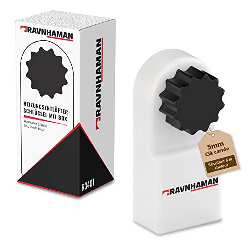 RAVN HAMAN Purgeur de chauffage avec récipient de récupération - Clé de purge de radiateur pratique - Clé de chauffage pour tous les radiateurs courants - Purgez votre radiateur facilement Cover