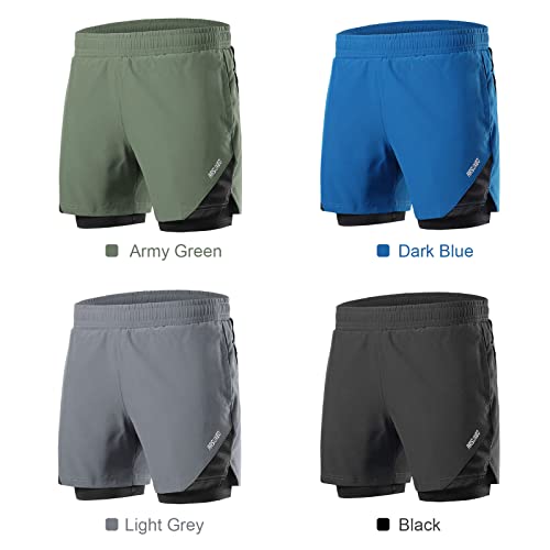 shorts masculinos,Lianai Shorts de corrida masculino 2 em 1 com bolsos de toalha para exercícios de
