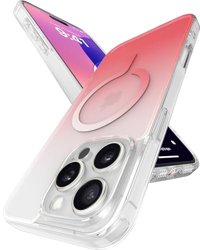 Image of eller sante Maven Magpro Back Cover Case for iPhone 16 Pro Scratch Resistant Camera Screen Protector TPU Shockproof 10ft Drop Protection Support Mag-Safe Wireless Charging- Light Pink