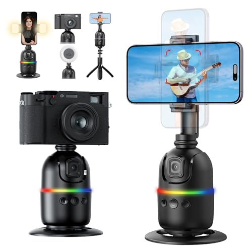 Opiniones de Estabilizadores - los preferidos. 37 AXNEN Estabilizador de Teléfono con Seguimiento Facial, Trípode de Seguimiento Automático de 360° para Vlog, Transmisión en Vivo, Tiktok con Control de Gestos, Sin Necesidad...