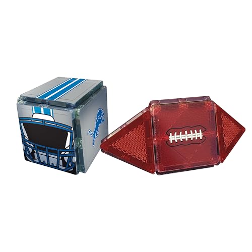 CreateOn Detroit Lions NFL Fan-Tiles Magnetic Match-Up Tiles | 17-Piece Building Set for Kids & Adults | Officially Licensed NFL Team Collectibles | Build, Play & Display (All 32 Teams Available) - Image 4