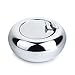 Price comparison product image Ashtray, Newness Stainless Steel Windproof Unbreakable Modern Tabletop Ashtray with Lid, Cigarette Ash Holder for Home Office Decoration, Silver