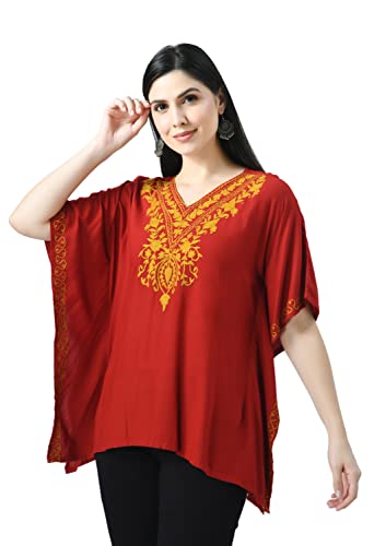 Image of QAZMI Women's Rayon Cotton Kaftan