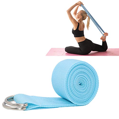 TUANTALL Resistance Bands Exercise Bands Stretching Bands Yoga Straps Perfect For Holding Poses Yoga Strap Buckle Yoga Strap Yoga Strap Cotton Belt Yoga Belt Strap Cotton lightblue,freesize