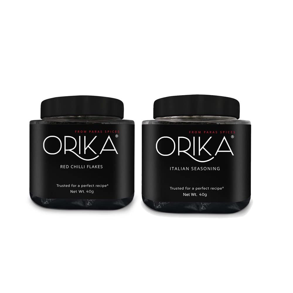 Orika Italian Seasoning 40g & Red Chilli Flakes 40g Combo | Chilli Flakes and Oregano Seasoning For Pizza, Pasta, Garlic Bread & Italian Food | Classic Blend Of Italian Herbs | No Artificial Flavours and Colours (B08BCQ54L9) Amazon Price History, Amazon Price Tracker