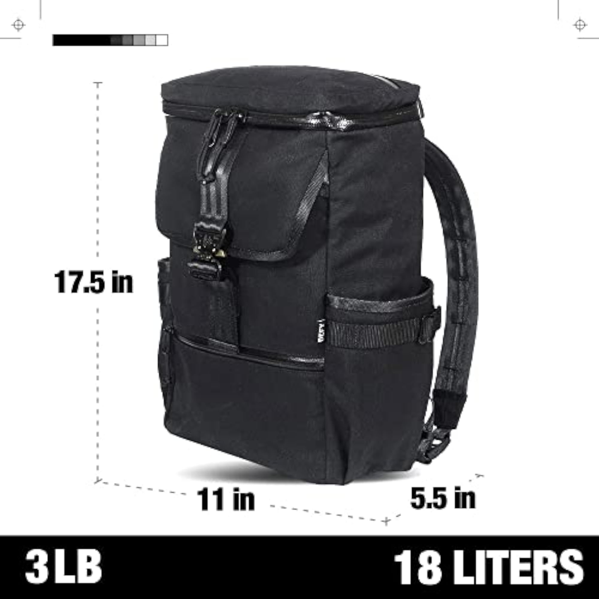 Backpack Parent, Black, Carry-On, Laptop