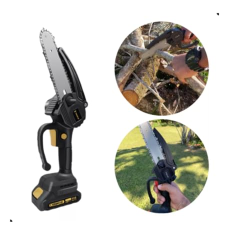Motoserra Elétrica Portatil Eletroserra Sabre 6 Polegadas 21v 2x Baterias Bivolt Segurança e Potênci