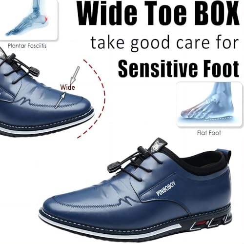 Men's Casual Loafers Leather Comfortable Outdoor Breathable Oxfords Lightweight Driving Moccasin Business Dress Shoes3