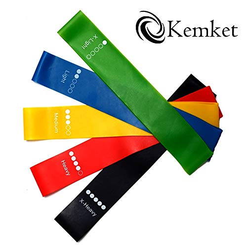 Kemket Bandas Elasticas de Fitness/Bandas de Resistencia, [Set de 5] Cintas Elásticas de Resistencia