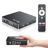 Android TV Box 14.0 Streaming Device for TV, RK3518 Quad Core Android Box 4K HDR, 8K Video Decoding Media Player, Dual Band WiFi 6 Compatible, Bluetooth 5.0, 2GB RAM 16GB ROM TV Box Android