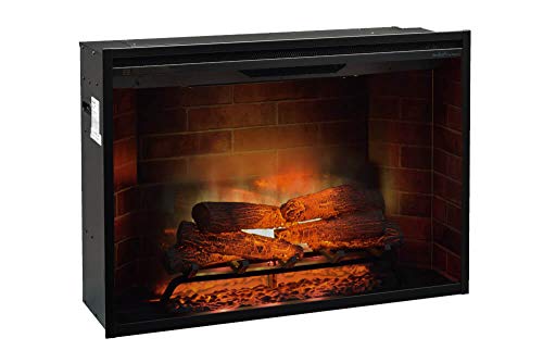EWT Dimplex Revillusion Firebox - Chimenea eléctrica (36"), color negro con diseño de ladrillos