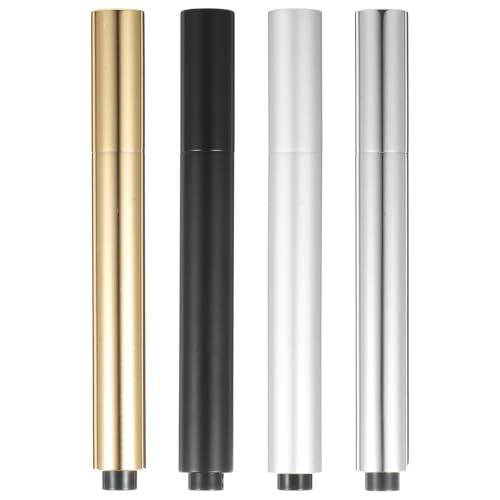 1 Juego Pluma De Prensa Cosmética Maquillaje DIY Tubo Ocultador Bolígrafo De Maquillaje Bolígrafo Maquillaje Base Maquillaje Cobertura Total Tubo Vacío Compacto Aluminio 4 Piezas PATKAW