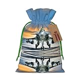 Bolsa con estampado de avión de Navidad, bolsas para envolver regalos, se aplica a bodas, Pascua, fiestas de vacaciones