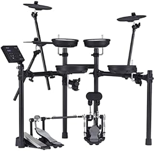 Roland TD-07DMK Electronic V-Drums Legendary Double-Ply All Mesh Head kit with Superior Expression and playability – Bluetooth Audio & MIDI – 40 Free Melodics Lessons, Black