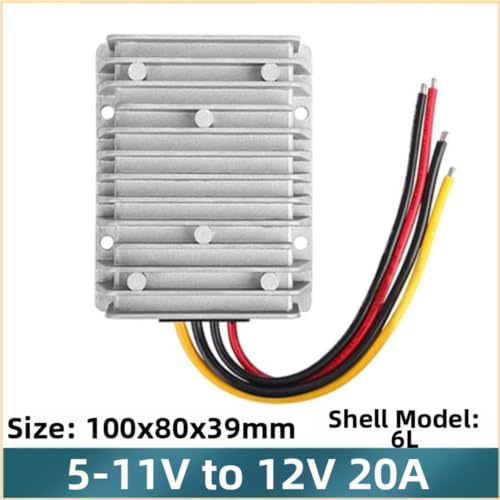 Convertidor CC 12V 20A regulador de voltaje de 5-11V a 12V para industria 8