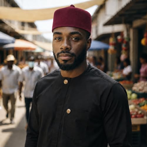 Image of Dupsie's Wool Fez Hat for Men - Soft Felt Igbo Cap | Traditional African Hat for Cultural, Religious & Fashion Wear