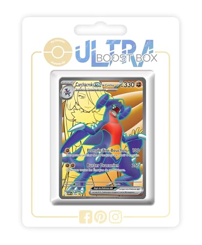 Carchackok ex de Cynthia SV204 Full Art - Ultraboost X Écarlate et Violet 10 Rivalités Destinées - Coffret de 10 Cartes Pokémon Françaises