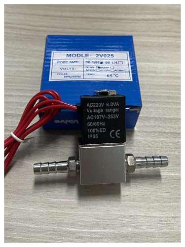 Electrovanne 1/4 normalement ferme 220v alu solenoide air eau tuyau 8mm