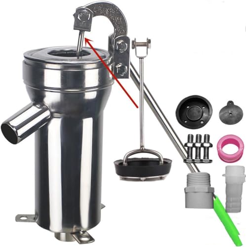 昔ながらの手動井戸ポンプ 井戸ポンプ ステンレス鋼手動水ポンプ手動地下水ポンプ 家庭用庭の中庭10m地下水に適しています 耐久性 ポンプ 排水ポンプ 取水