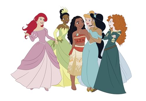 Cuadro de Princesas Disney de 60x40 cm, lienzo infantil con bastidor multicolor 4