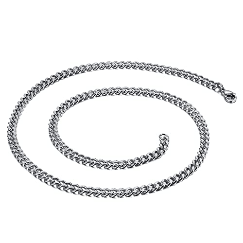 Chaîne d'argent Figaro pour hommes bijou éclat durable longueur 45cm