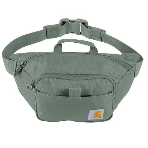 Carhartt Classic Adjustable Sling Bag Durable 600-Denier Water Resistant Hip Pack Essential Waist Pack (Green Slate)