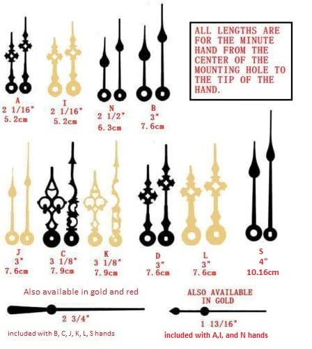 New Battery Takane Quartz Battery Clock Movement With Gold Hands
