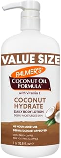 Palmer's Coconut Oil Formula Body Lotion for Dry Skin, Hand & Body Moisturizer with Green Coffee Extract & Vitamin E, Value Size Pump Bottle, 33.8 Fl Oz (Pack of 1)