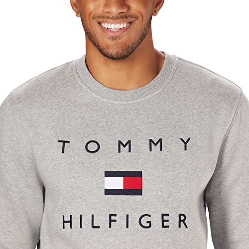 Tommy Hilfiger Mens Midweight Crewneck Sweatshirt (as1, alpha, x_l, regular, regular, Grey Heather)3