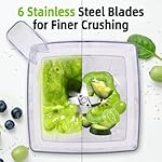 OMMO Blender for Smoothies: 1800W Peak Blenders for Kitchen, 68oz BPA-Free Pitcher, Timer & Speed Control, 6 Stainless Steel Blades, Dishwasher Safe Blender for Ice Crush/Smoothies/Frozen Drinks/Puree - Image 3