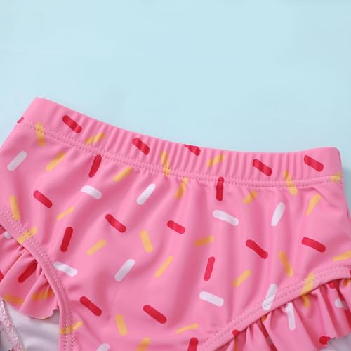 Image of Baby Swimsuit Girl Two Piece Bathing Suit Toddler Girls Summer Beach Ruffle Tankini Swimwear 1-7Y