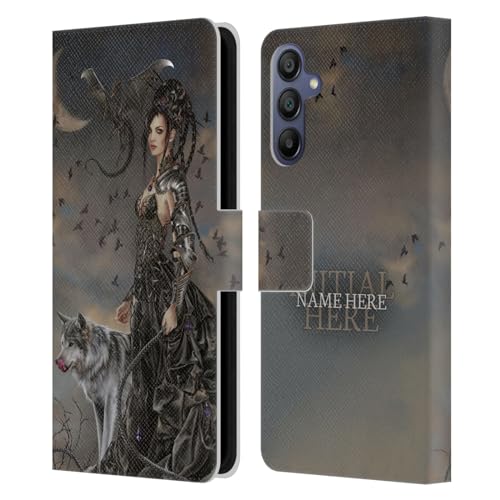 Cadeau personnalisé Samsung Galaxy A15 coque en cuir motif féerique gothique Nene Thomas avec nom