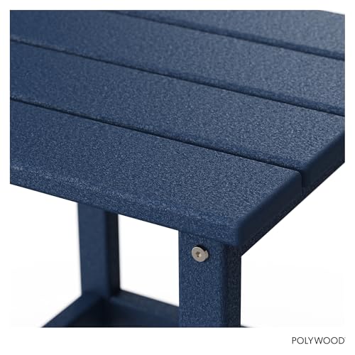 Image of Polywood Long Island Side Table, 15.13in. x 14.75in. x 18in, Navy