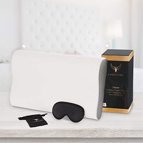 ComfyCozy Luxury Memory Foam Pillow And Silk Eye Mask | Orthopedic Support For Neck Shoulder Pain | Ergonomic Cervical… - Image 5