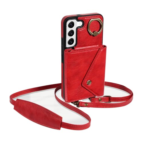 Protection antichoc Samsung S22 Plus étui portefeuille rouge