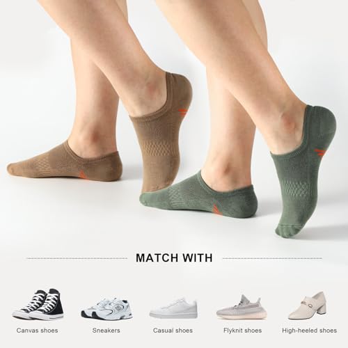 Image of Honeysea 7 Pairs No Show Socks for Women and Men - Low Cut Casual Ankle Athletic Non Slip With Multi Color