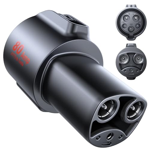 Ecogenix Adaptador de cargador J1772 a Tesla, máximo 80 A/250 V para Tesla Model Y 3 X S Cybertruck, accesorios Tesla, conexión a estaciones de carga SAE J1772, carga rápida y segura solo para Tesla