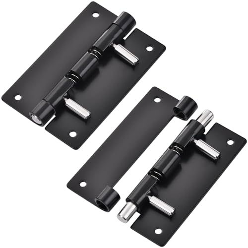 DAWONFA 3 Inch 2 Pack Spring Release Hinges, Stainless Steel Detachable Cabinet Door Hardware, One-Touch Quick Release Mechanism,Black