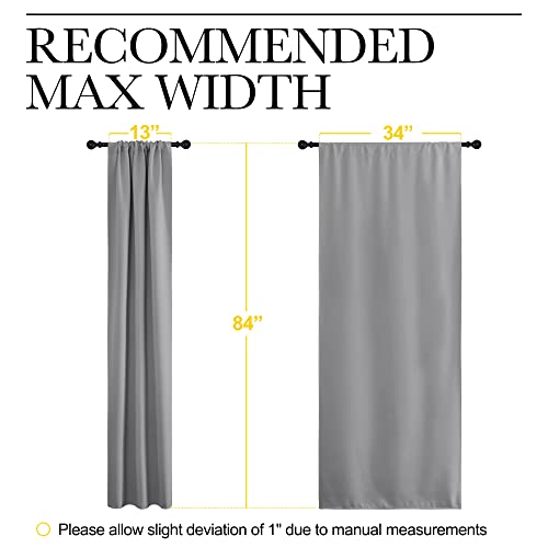 image for NICETOWN Silver Grey Window Curtains for Bedroom - Home Decoration The