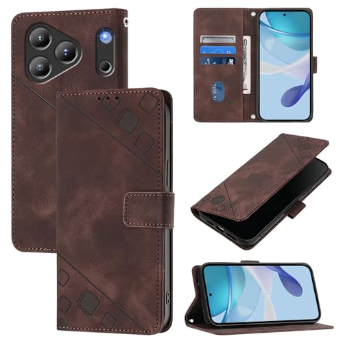�X�}�z�P�[�X �Ή��@�� for Blackview Wave 7C �X�}�z�P�[�X�y�J�[�h�z���_�[�E�E�H���b�g�E�}�O�l�b�g�o�b�N���E�t���b�v�E�X�^���h�@�\�t���zBrown