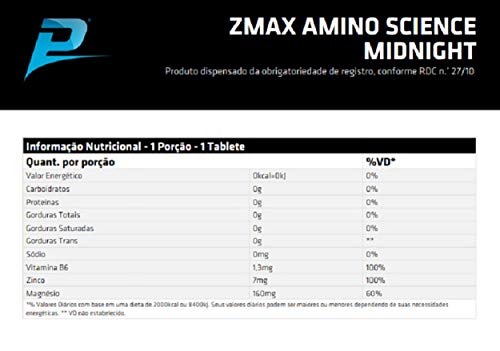 Zinco Magnésio Quelato Zmax Midnight Performance Nutrition 100 Tabletes Kit 2 Unidades