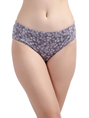 Image of BRUCHI CLUB Teen Age /Kids Girl Printed Cotton Panty (Pack of 3) Comfortable Mid Waist Hipster Panty with Stretchable Waistband Full Coverage Breathable Briefs /Underwear